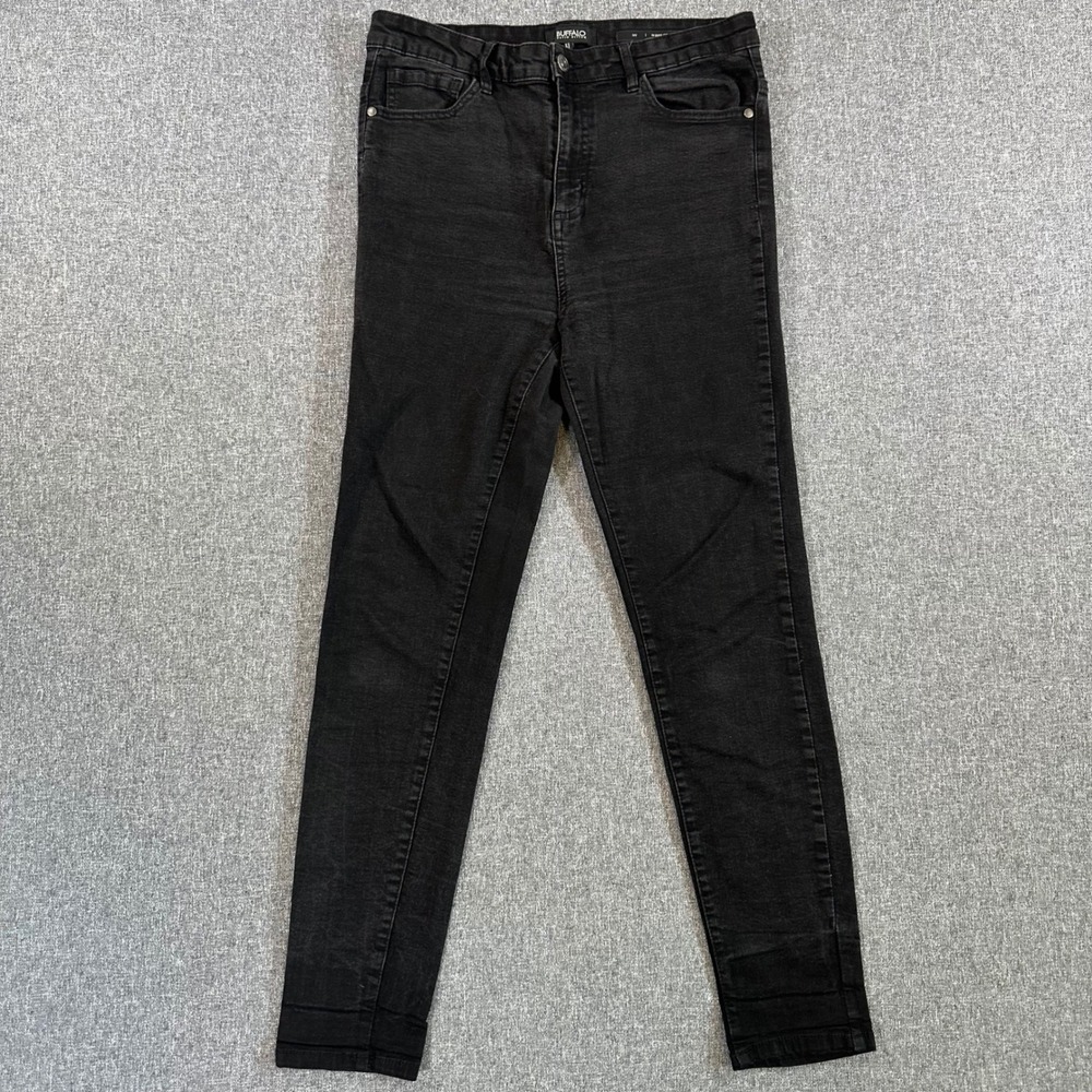 Buffalo David Bitton Ivy Hi Rise Skinny Jeans Womens 31 Black Denim Stretch